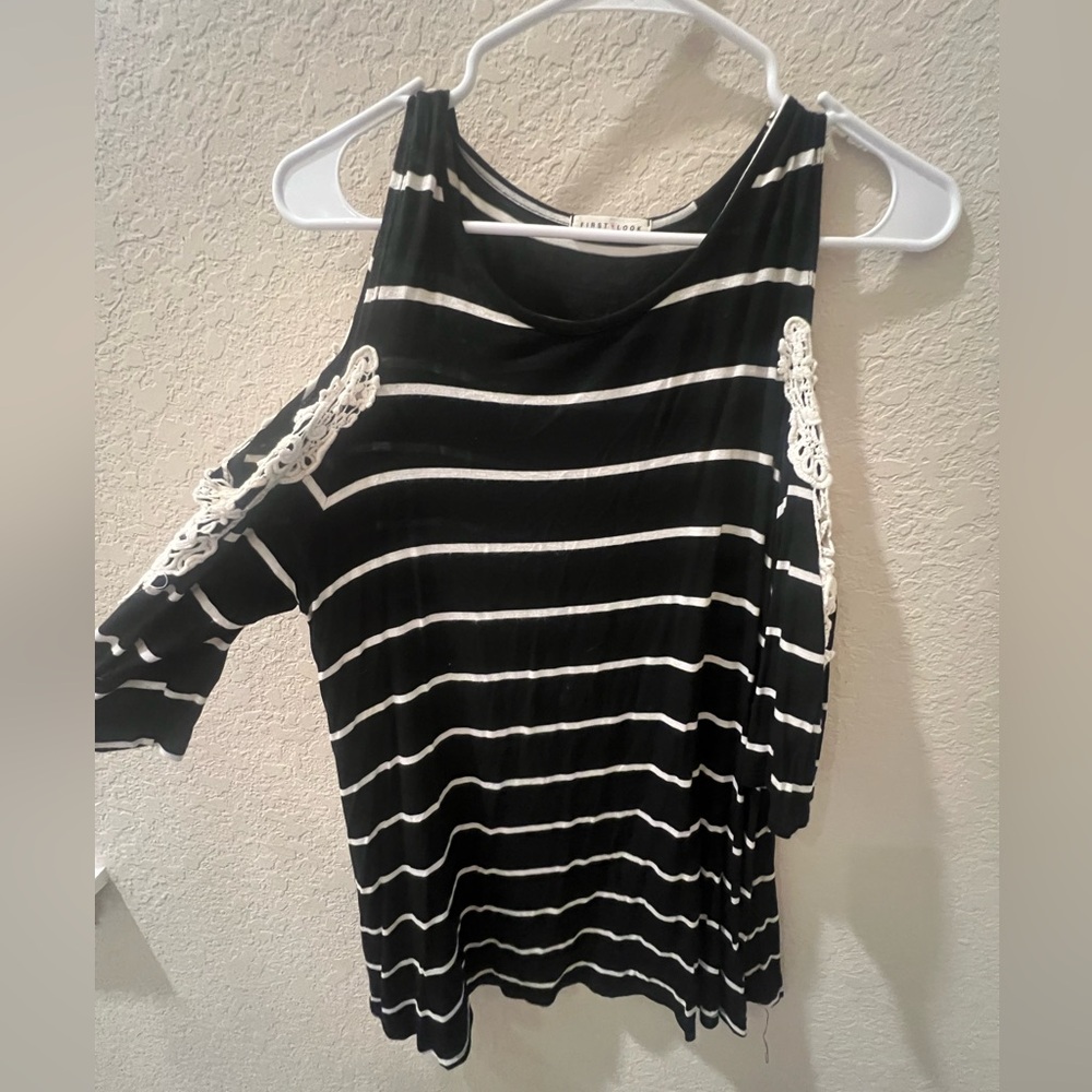 Women’s Black Striped Top